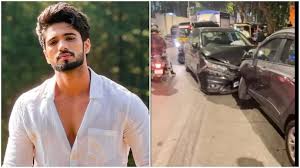 Zeeshan Khan Escapes Car Accident in Mumbai