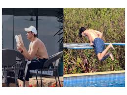 Hrithik Roshan Enjoys Pool Time with Sons