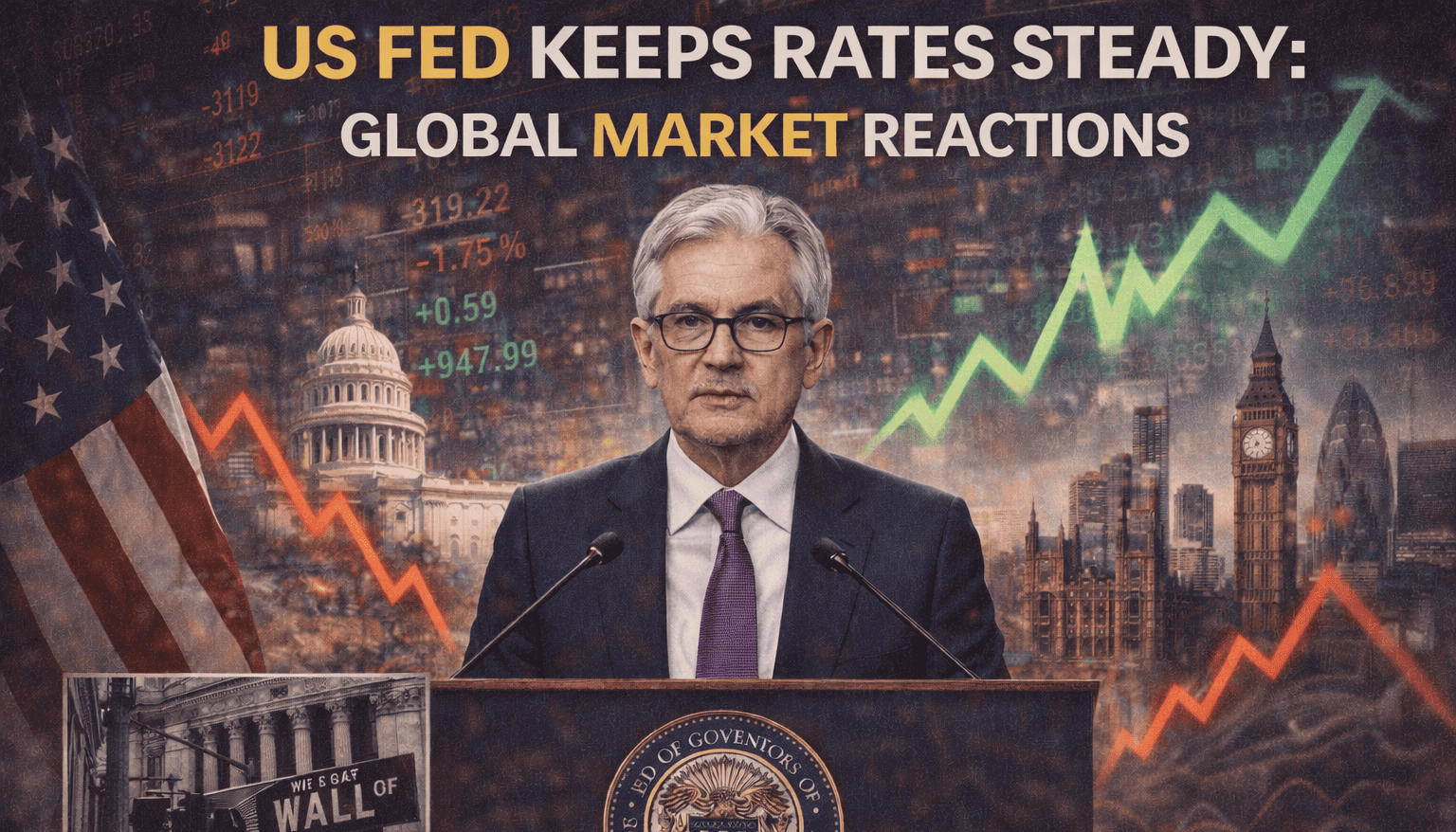 अमेरिकी फेड ने ब्याज दरें स्थिर रखीं: वैश्विक बाजारों पर प्रभाव