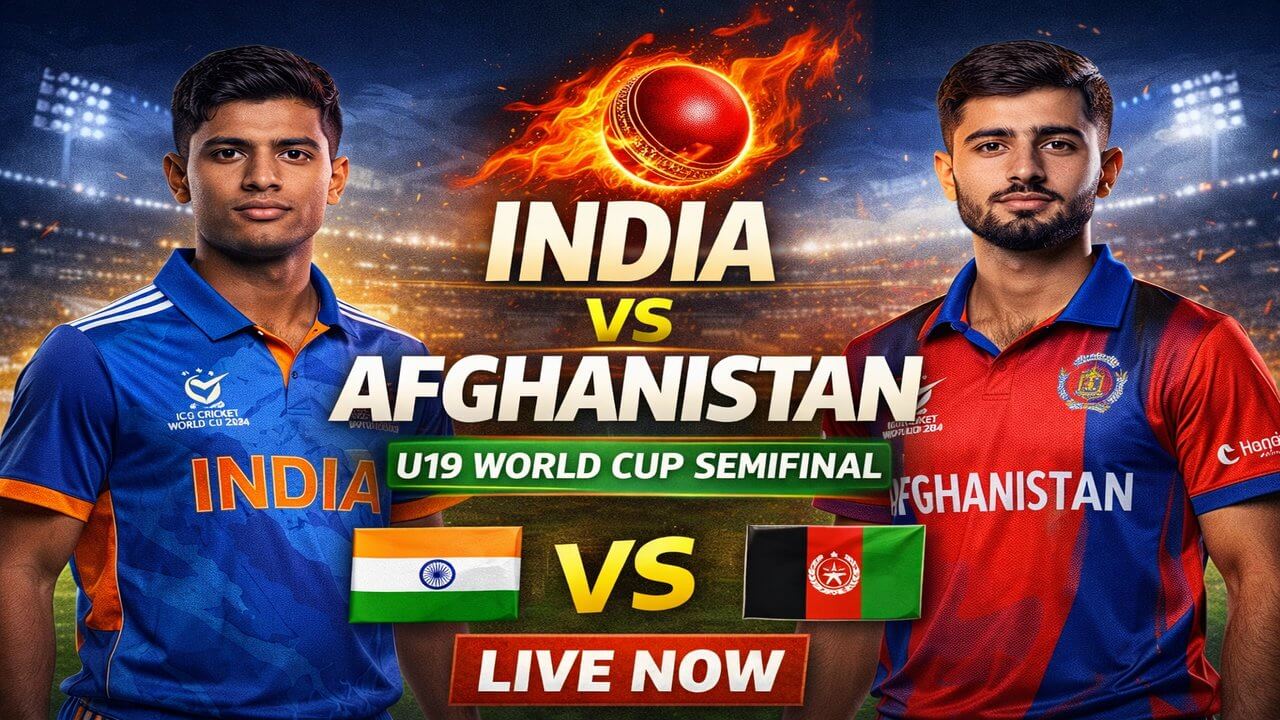 India vs Afghanistan U19 World Cup Semifinal Live