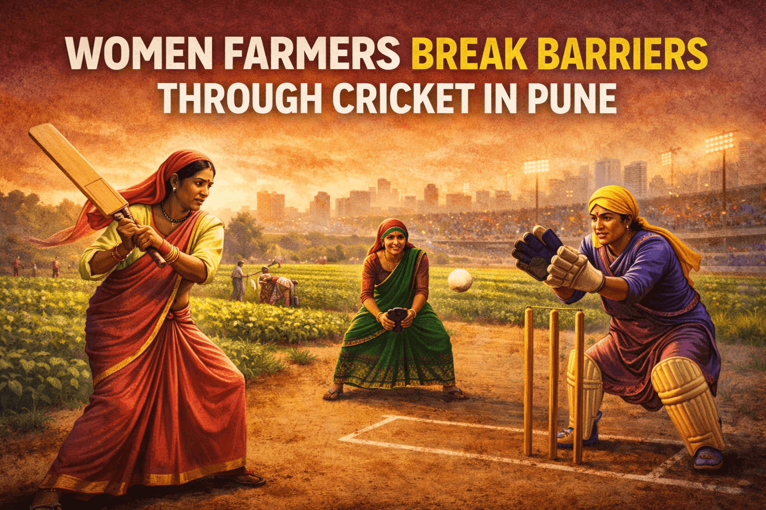 Women Farmers Break Barriers Through Cricket in Pune
