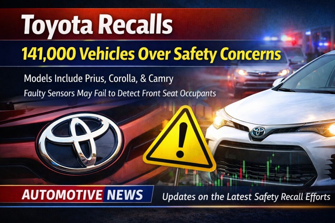Toyota Recalls 141,000 Vehicles Over Safety Concerns