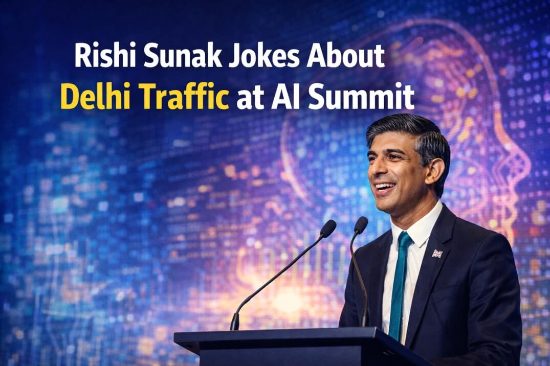 Rishi Sunak Jokes About Delhi Traffic at AI Summit