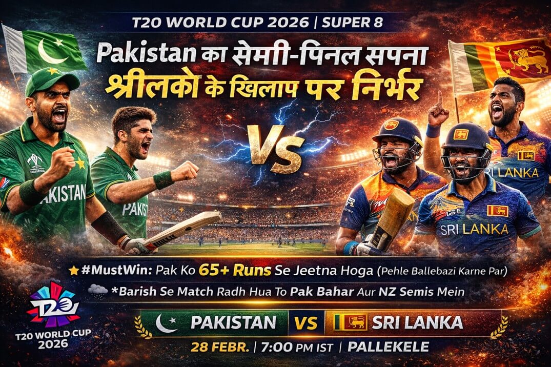 Pakistan’s Semi-Final Fate Hinges on Must-Win Clash vs Sri Lanka Tonight