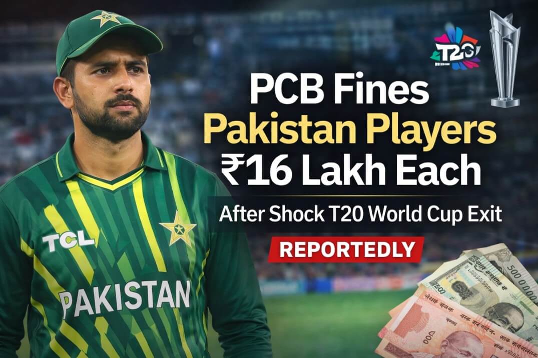 टी20 वर्ल्ड कप से बाहर होने पर पाकिस्तान खिलाड़ियों पर PCB का बड़ा जुर्माना
