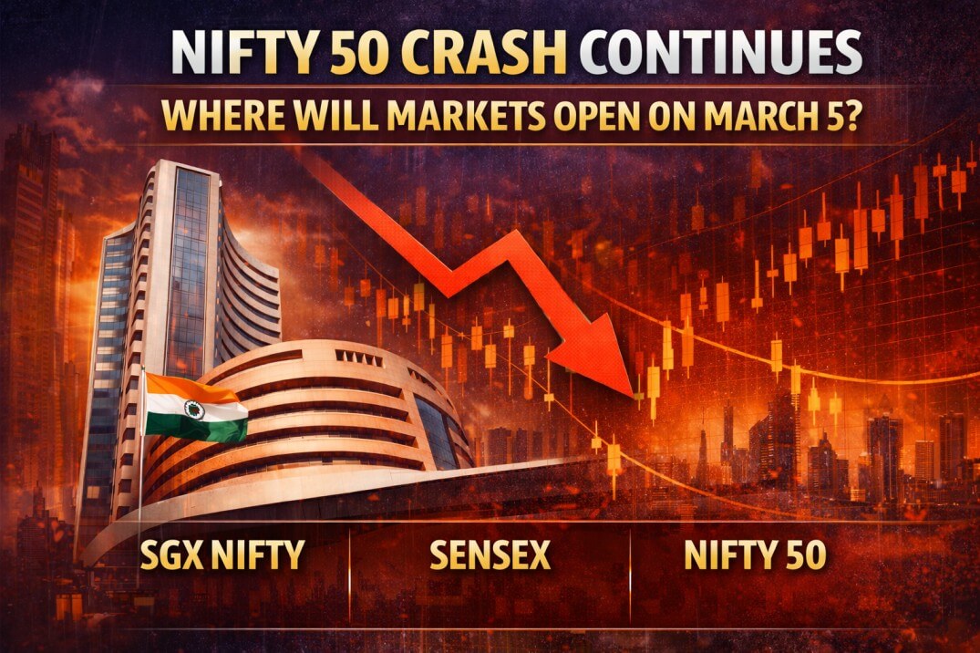 Nifty 50 की गिरावट जारी — 5 मार्च को बाजार कहां खुलेगा?