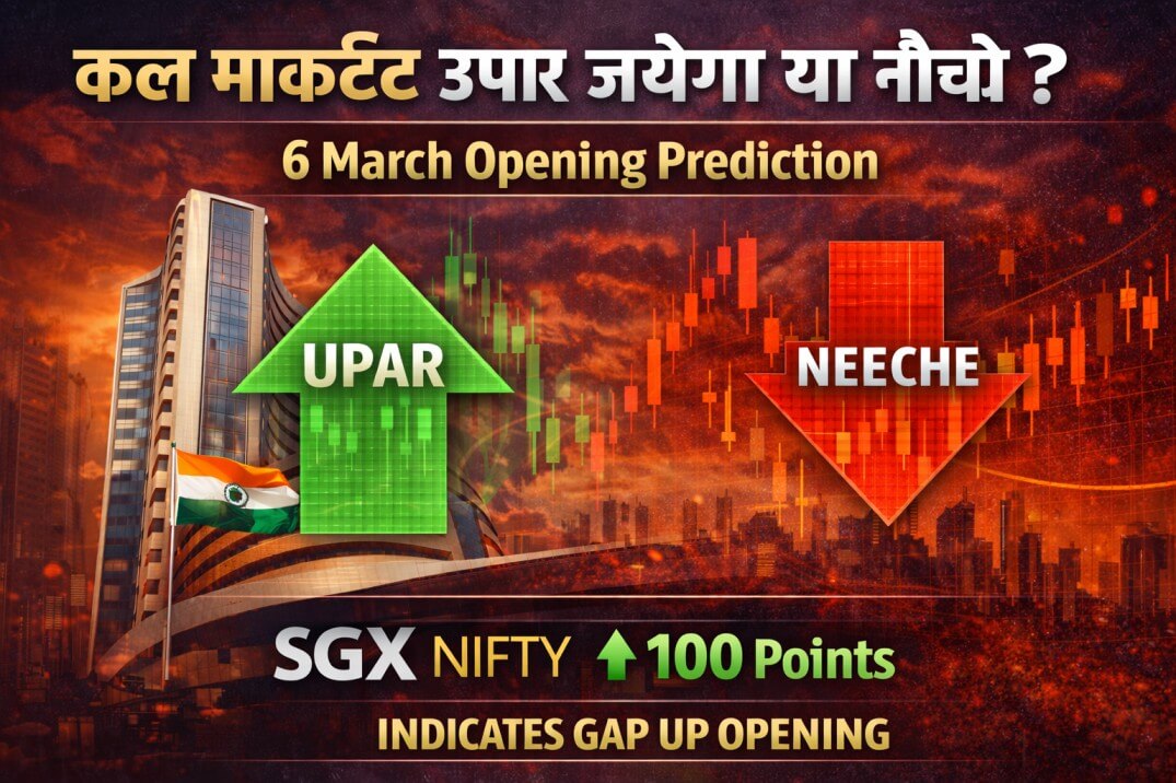 Kal Market Upar Jayega Ya Neeche? 6 March Opening Prediction
