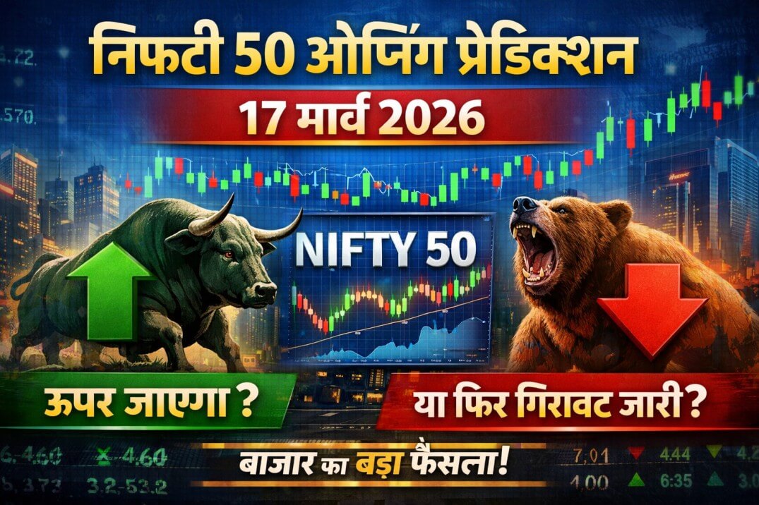 17 मार्च को निफ्टी 50 की ओपनिंग कैसी रहेगी? एक्सपायरी डे पर गैप अप, गैप डाउन या साइडवेज