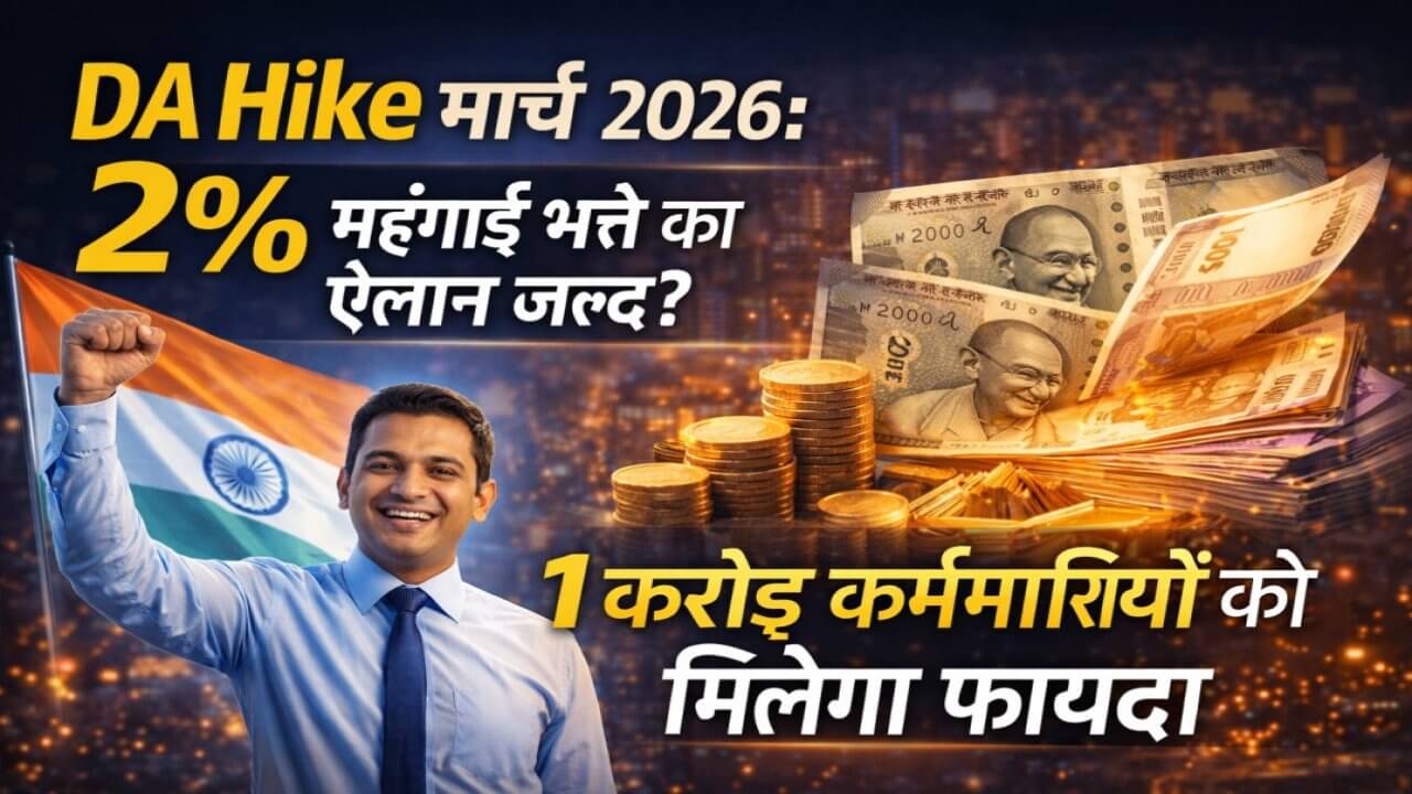 DA Hike March 2026: Cabinet Likely to Announce 2% Dearness Allowance Increase Soon — Salary Boost for 1 Crore Employees