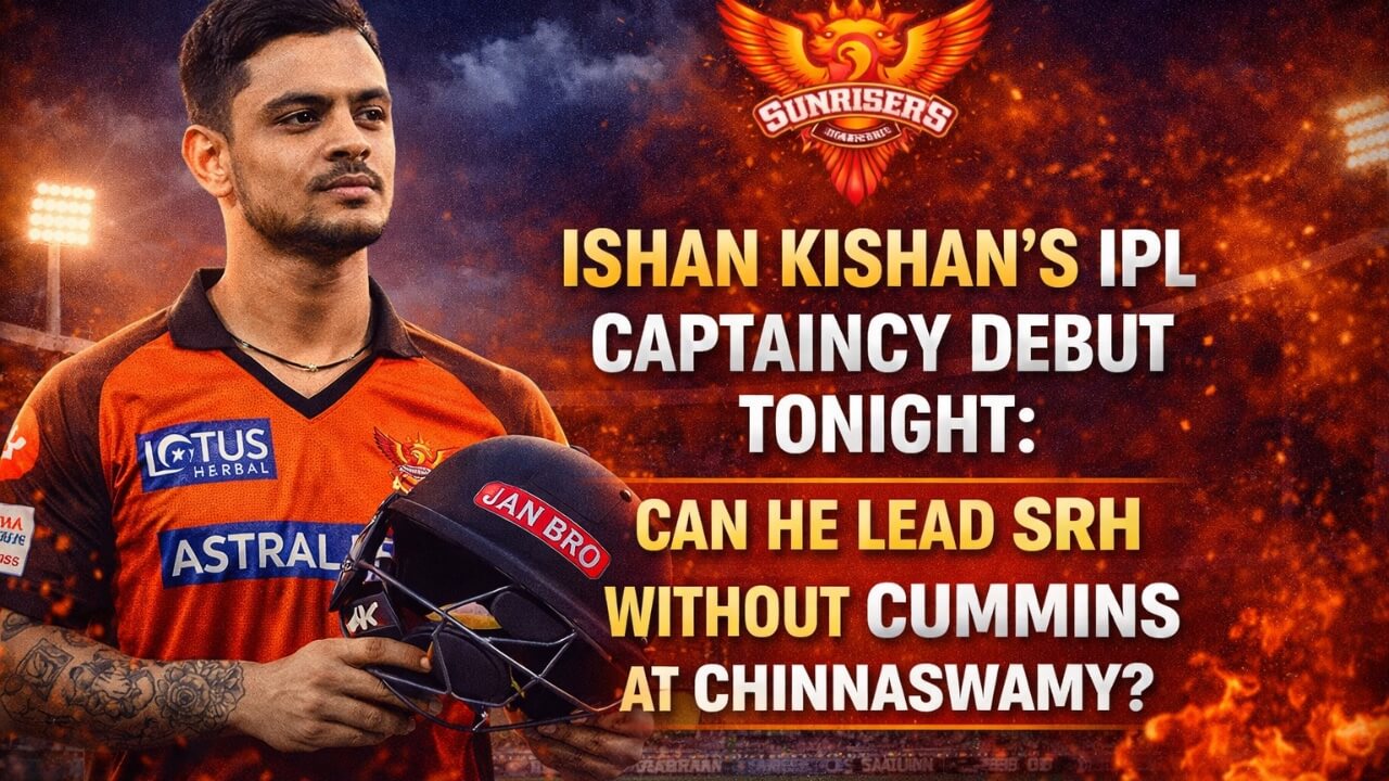 Ishan Kishan की IPL Captaincy का Debut आज रात — Cummins के बिना क्या SRH जीत पाएगी Chinnaswamy में?