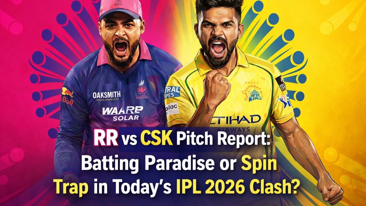 RR vs CSK पिच रिपोर्ट: बल्लेबाज़ों के लिए स्वर्ग या स्पिन ट्रैप?