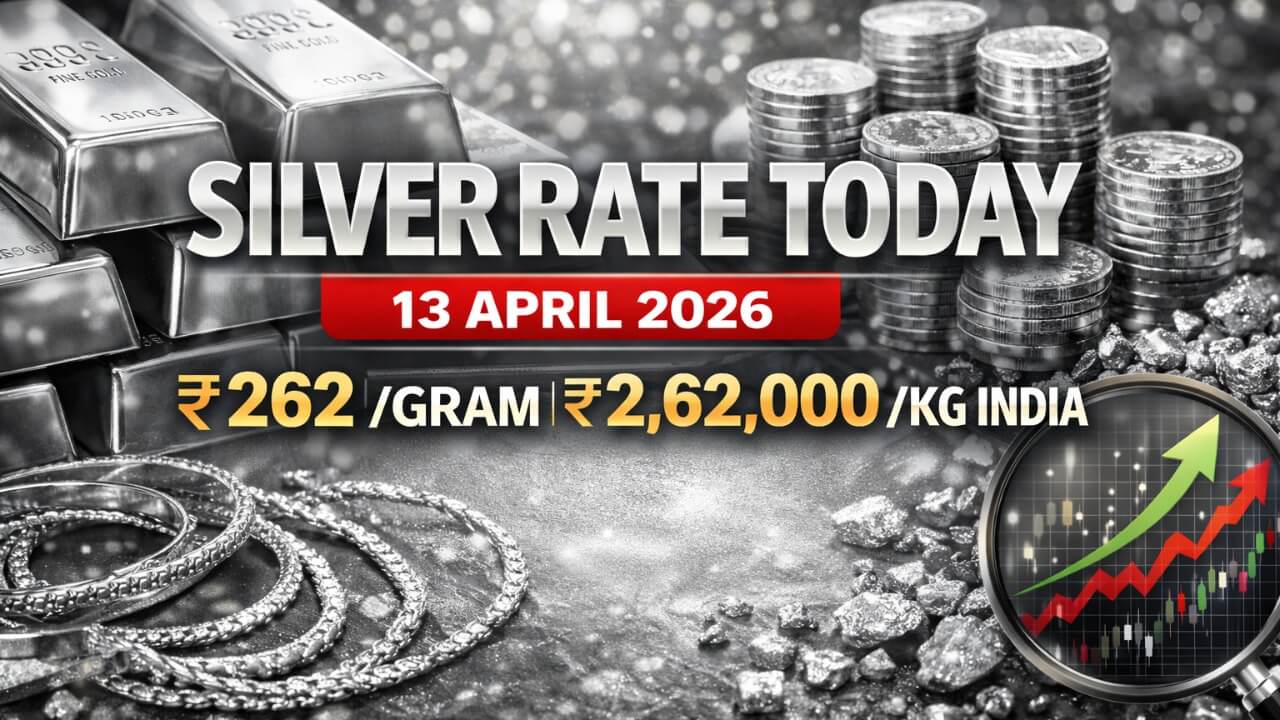 Silver Rate Today April 13, 2026: ₹262 Per Gram and ₹2,62,000 Per Kg Price in Major Indian Cities