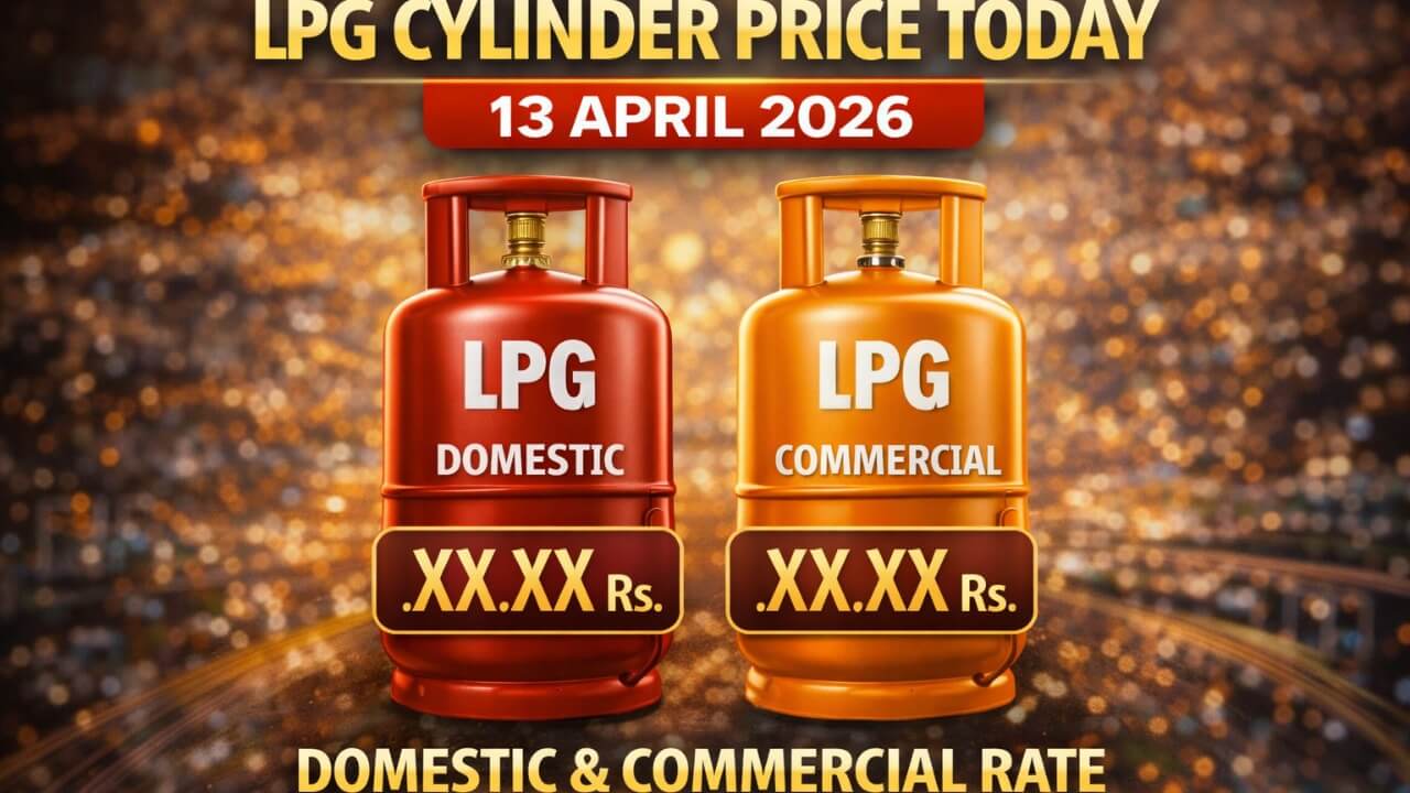 LPG Cylinder Price Today April 13, 2026: Domestic 14.2kg at ₹913 and Commercial 19kg at ₹2,078 — April 2026 Rate Check
