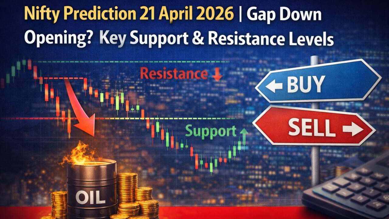 Nifty Prediction for 21 April 2026: Gap Down Opening Likely as GIFT Nifty Signals Weakness