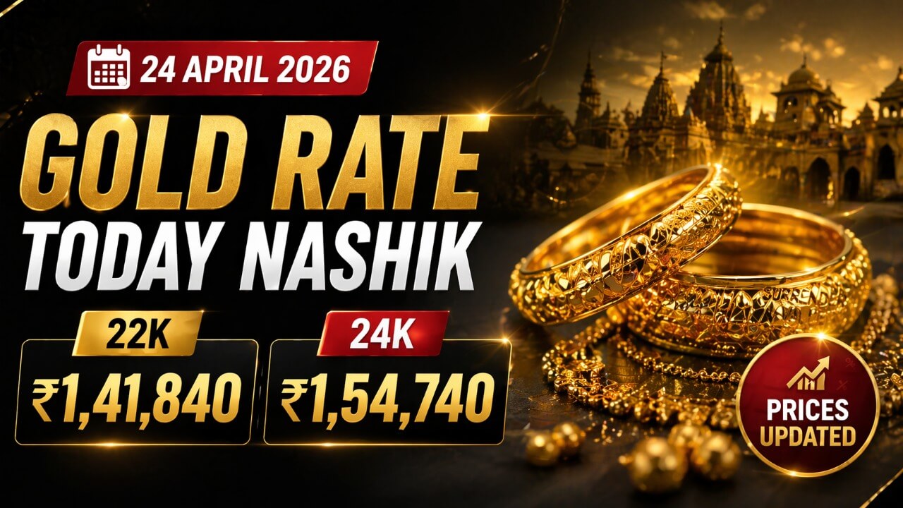 नाशिक में आज सोने का भाव – 24 अप्रैल 2026: वैश्विक तनाव के बीच 24K सोना महंगा