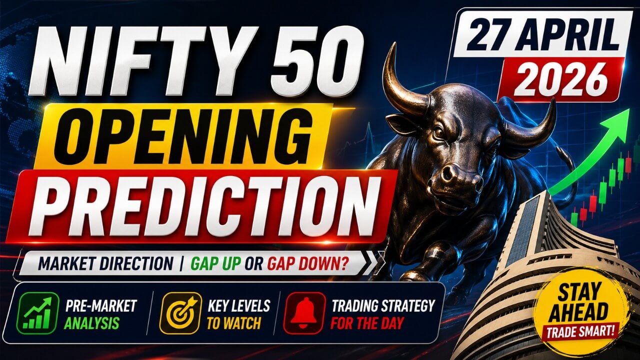 Nifty 50 Opening Prediction for Monday, 27 April 2026: Will Markets Recover After 275-Point Crash?