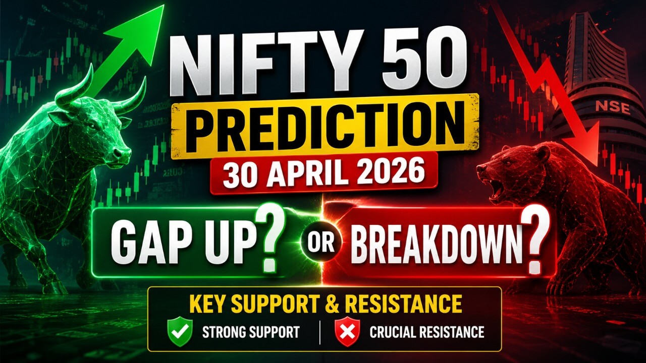 Nifty 50 Opening Prediction Tomorrow 30 April 2026: Gap Up, Trap or Breakdown? Key Levels to Watch