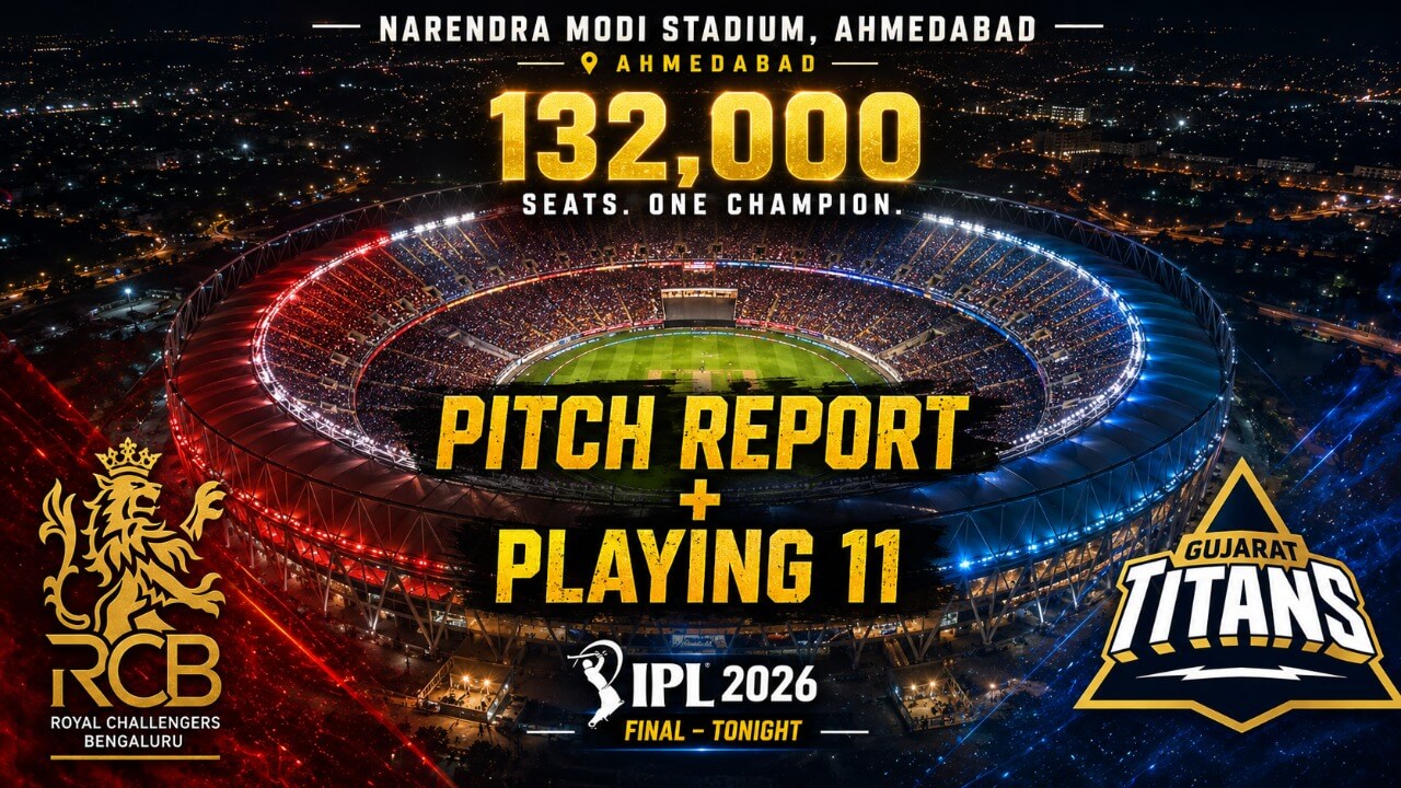 RCB vs Gujarat Titans IPL 2026 Final: Pitch Report, Playing 11 and Match Prediction
